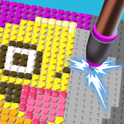 像素数字填色小游戏