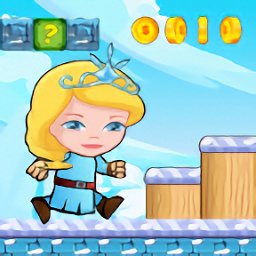 冰公主冬季跑步冒险游戏