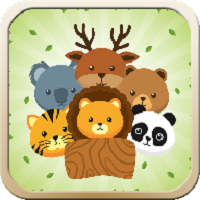 儿童动物贴纸游戏