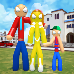 虚拟火柴人家庭冒险游戏